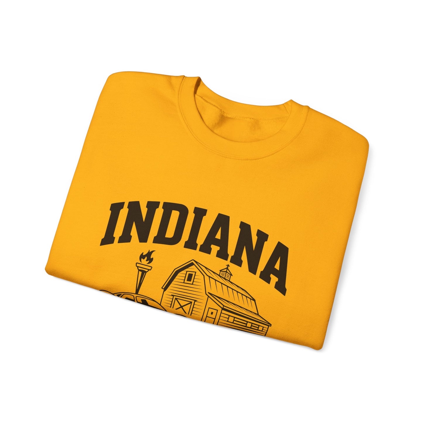 Indiana Unisex Heavy Blend Crewneck Sweatshirt | Cozy State Pride Apparel, Gift for Hoosiers, Casual Wear, Home Comfort