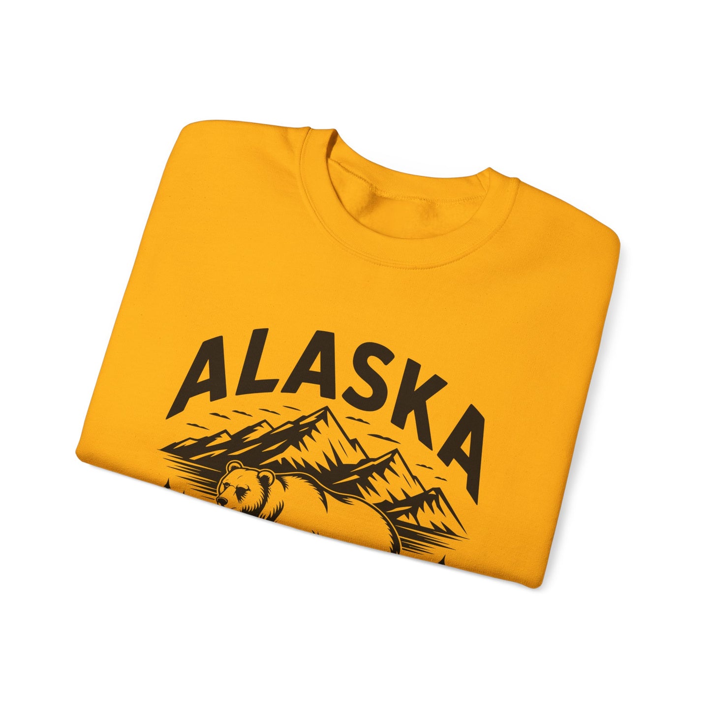 Alaska Bear Crewneck Sweatshirt - Cozy Unisex Pullover, Perfect for Outdoor Lovers, Holiday Gift, Adventure Wear, Travel Sweatshirt