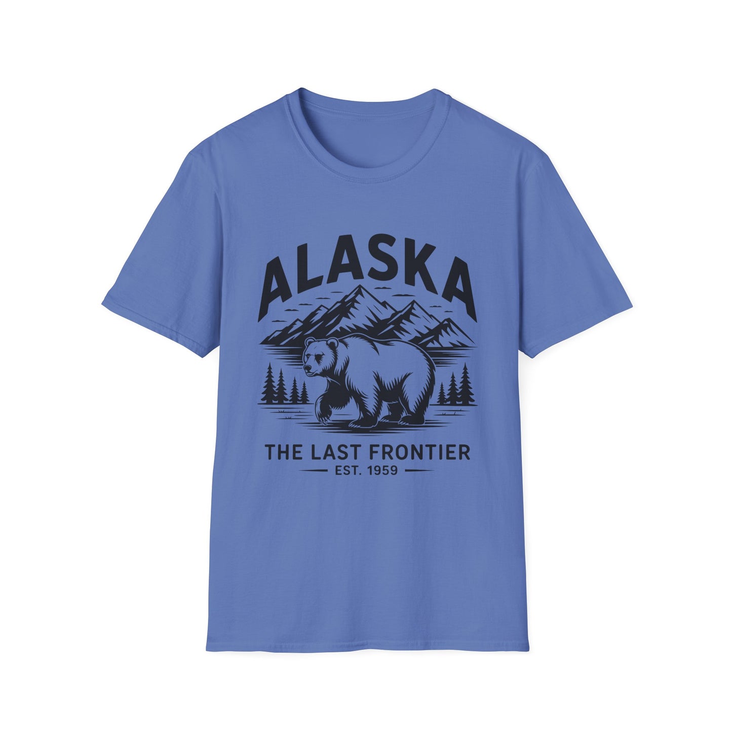 Alaska Adventure Unisex Softstyle T-Shirt, Casual Wear, Travel Shirt, Gift for Nature Lovers, Outdoor Apparel, Wildlife Enthusiast Tee
