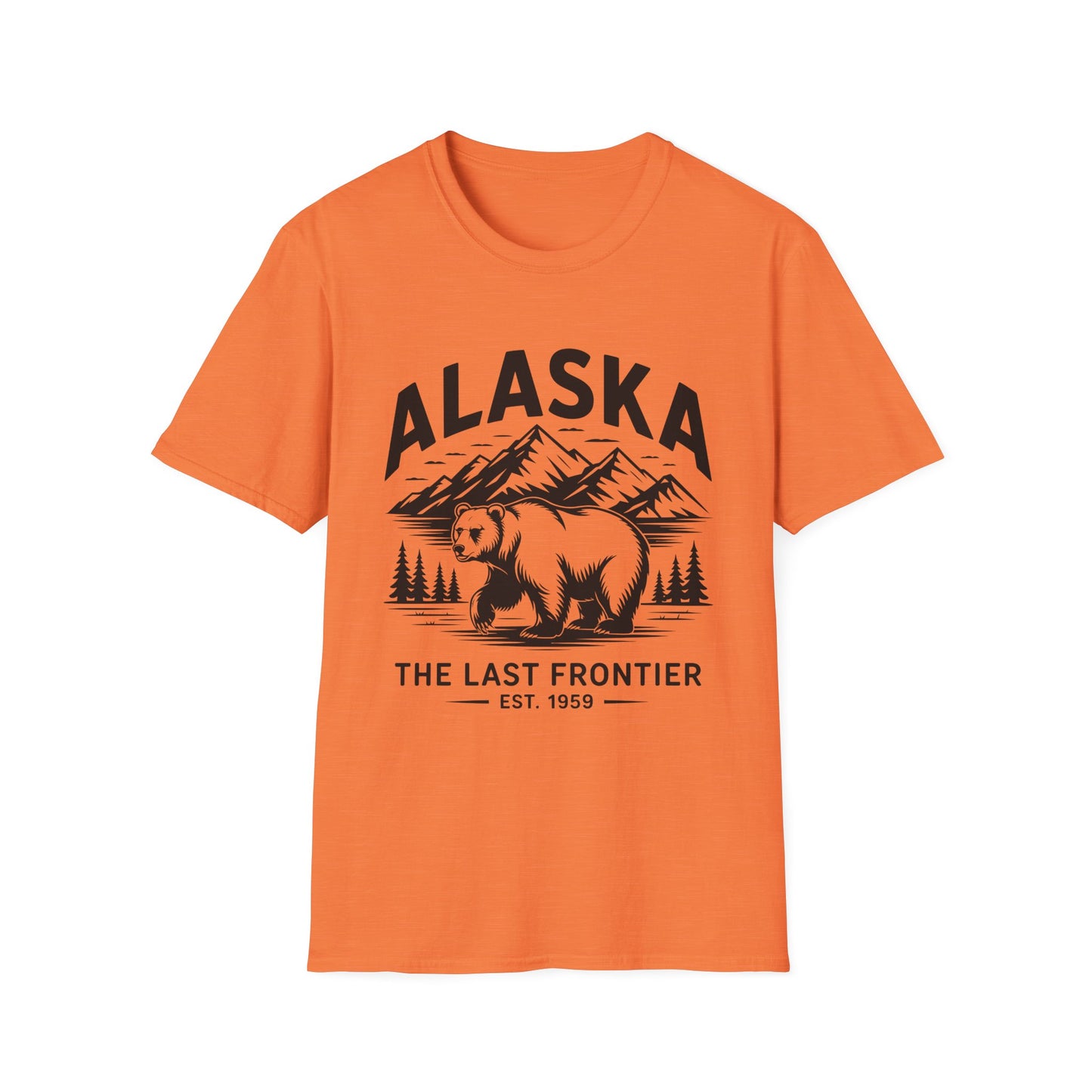Alaska Adventure Unisex Softstyle T-Shirt, Casual Wear, Travel Shirt, Gift for Nature Lovers, Outdoor Apparel, Wildlife Enthusiast Tee