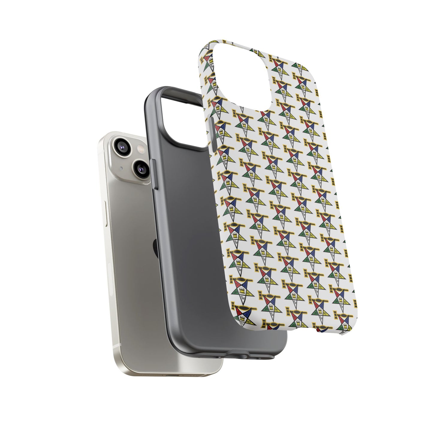 Tough Cases iPhone Case, Colorful Geometric Phone Cover, Unique Gift for Tech Lovers, Durable Phone Accessories, Trendy Phone Protector