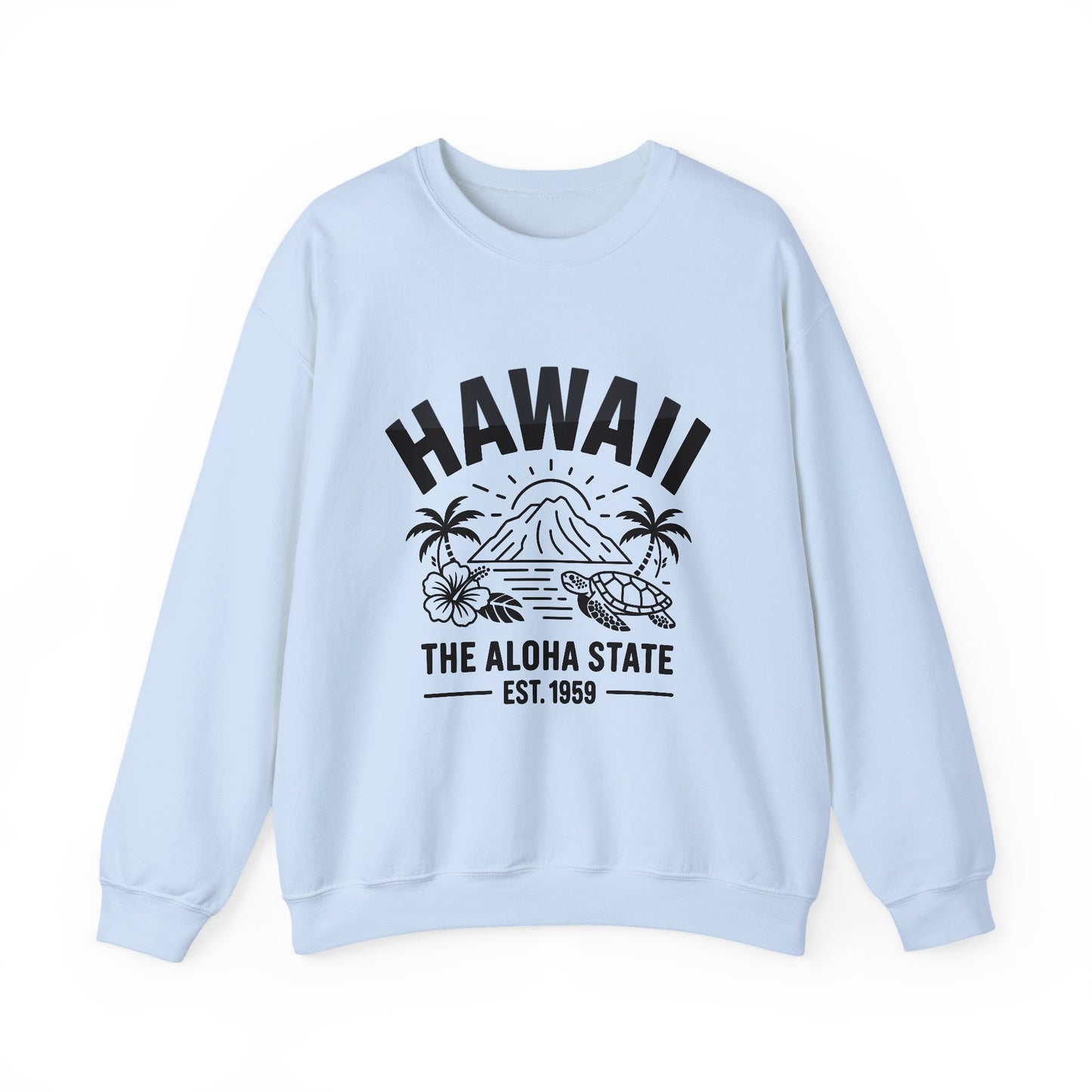 Hawaii Aloha Crewneck Sweatshirt, Beach Vibes, Vacation Apparel, Casual Style, Gift for Travelers, Summer Fashion, Cozy Wear