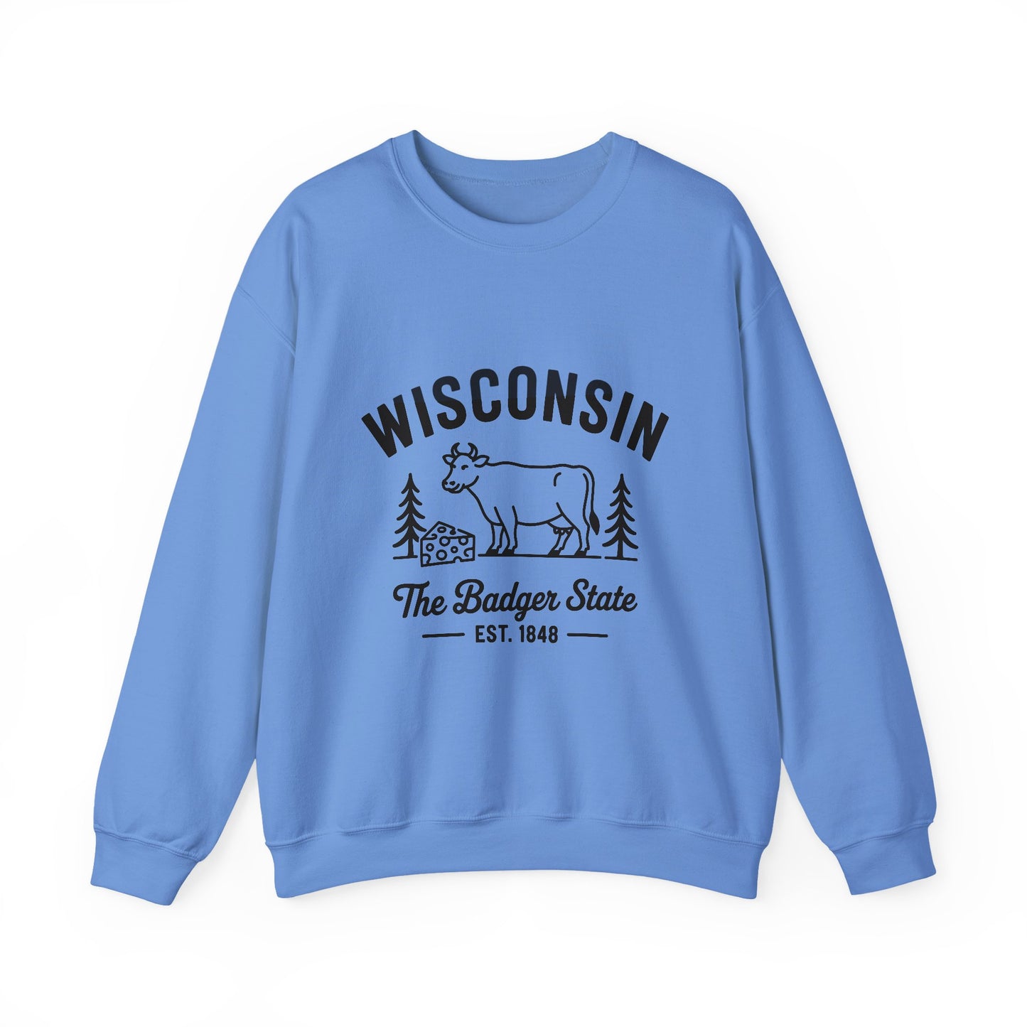 Wisconsin Badger State Sweatshirt, Unisex Crewneck, Cozy Gift for State Pride, Travel Souvenir, Homewear