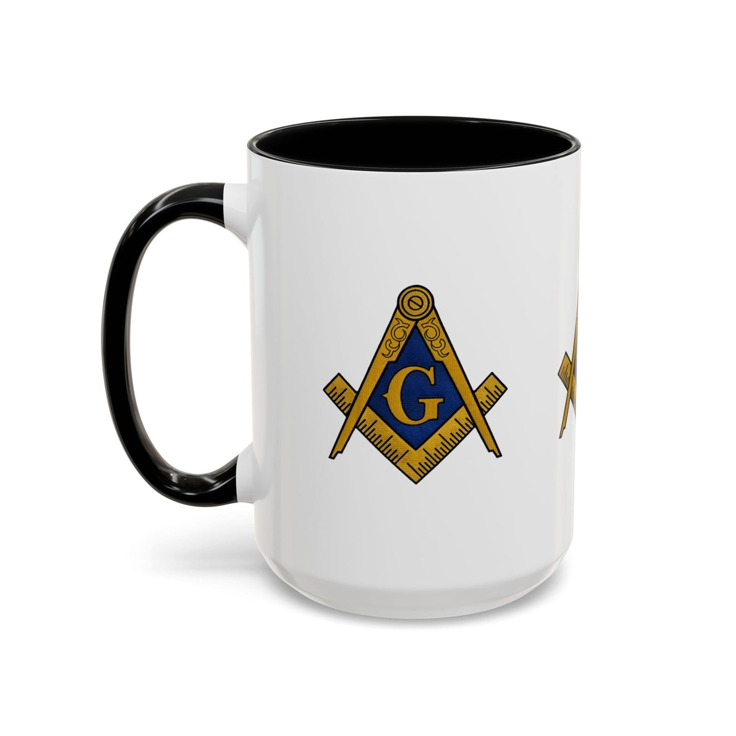 Masonic Accent Coffee Mug, Freemason Gift, Unique Coffee Cup, Fraternal Order Drinkware, Brotherhood Tea Mug