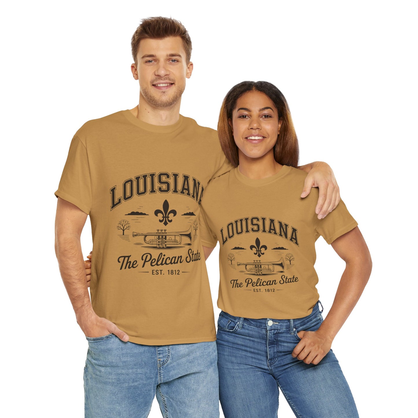 Louisiana State Pride Tee, Unisex Heavy Cotton T-Shirt, Perfect for Souvenir, Gift, Louisiana Lover, Home State Shirt