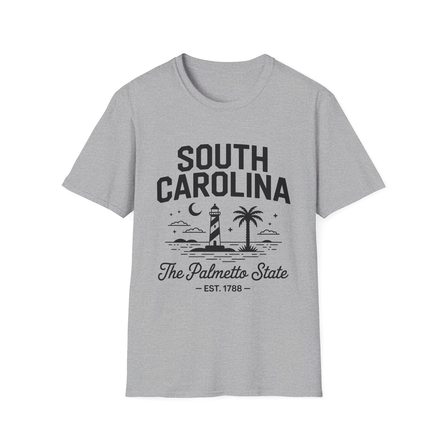 South Carolina Graphic T-Shirt, Casual Wear, Beach Vibes, State Pride Apparel, Travel Souvenir, Gift for Southerners