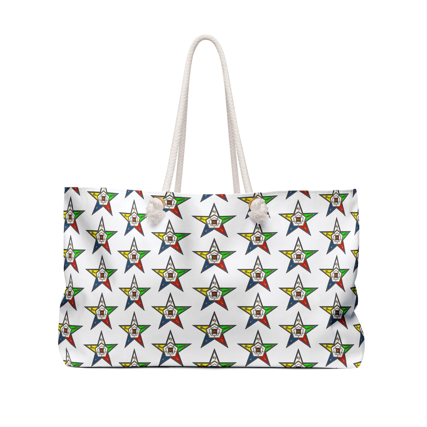 Vibrant Star-Pattern Weekender Bag - Stylish Tote for Travel, Gym, Beach, Eco-Friendly, Gift for Her