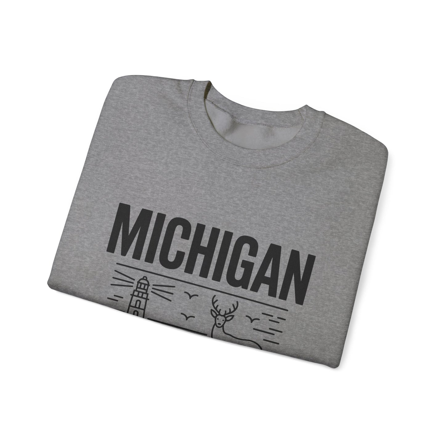 Michigan Pride Sweatshirt | Unisex Heavy Blend™ Crewneck | Great Lakes State Gift | Cozy Apparel for Outdoors | Perfect for All Seasons