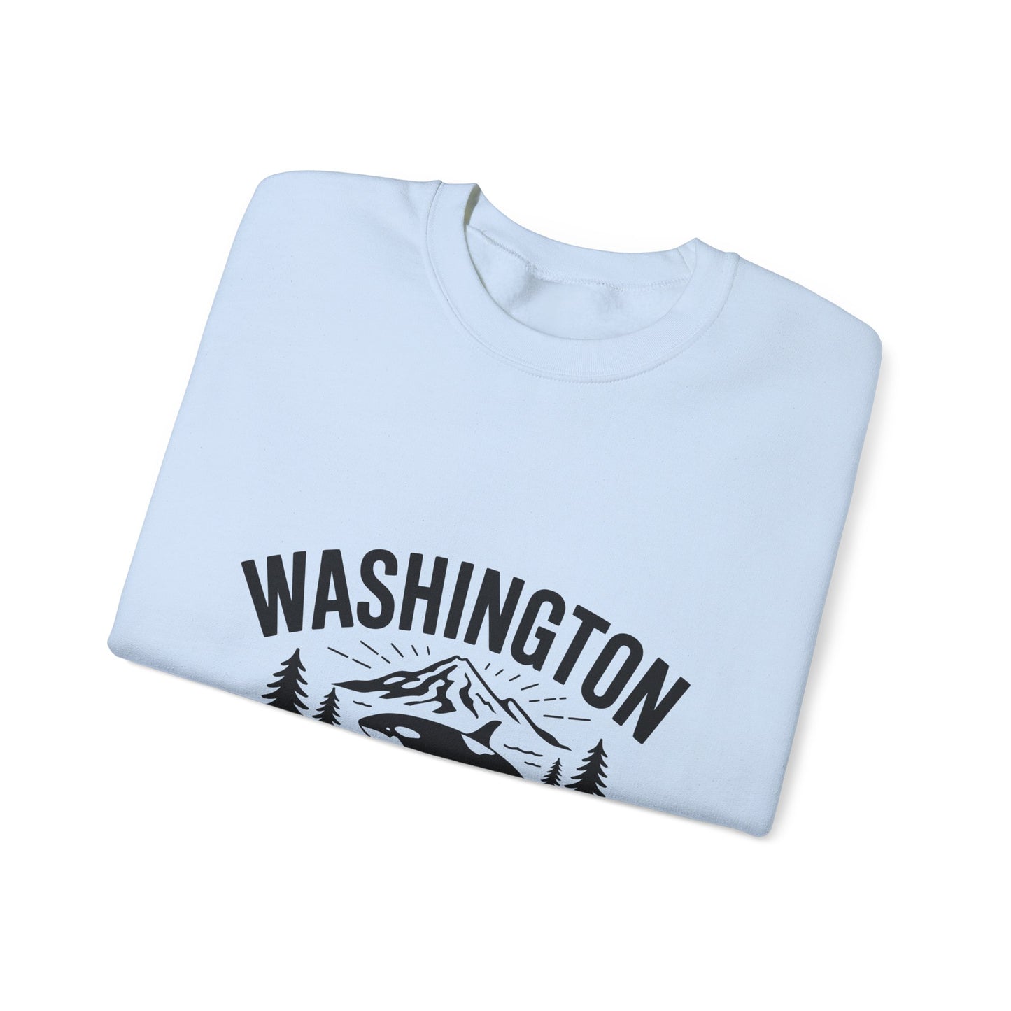 Washington Evergreen State Sweatshirt, Cozy Unisex Crewneck, Perfect for Travel, Nature Lovers, Gift Idea for Holidays
