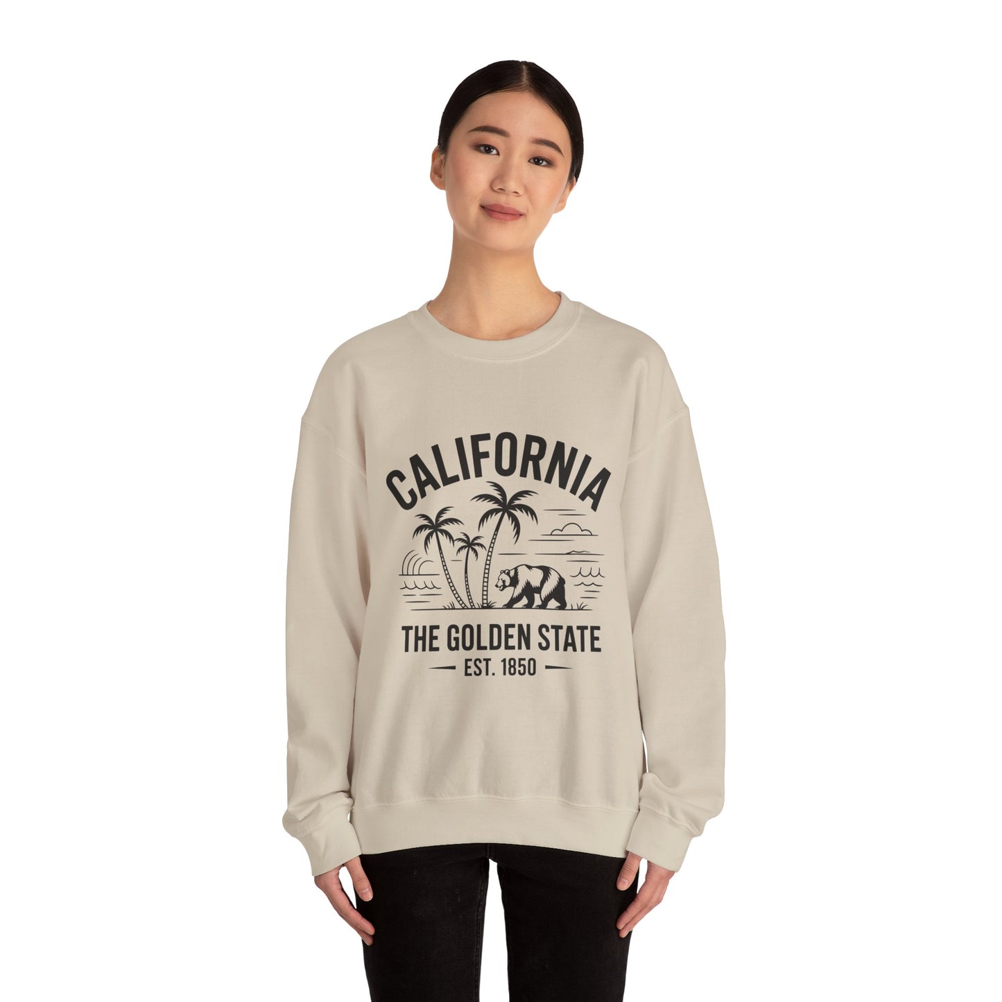California Crewneck Sweatshirt, Cozy California Sweatshirt, Unisex Crewneck, Retro Gift, Casual Wear, Gift for Travel Lovers