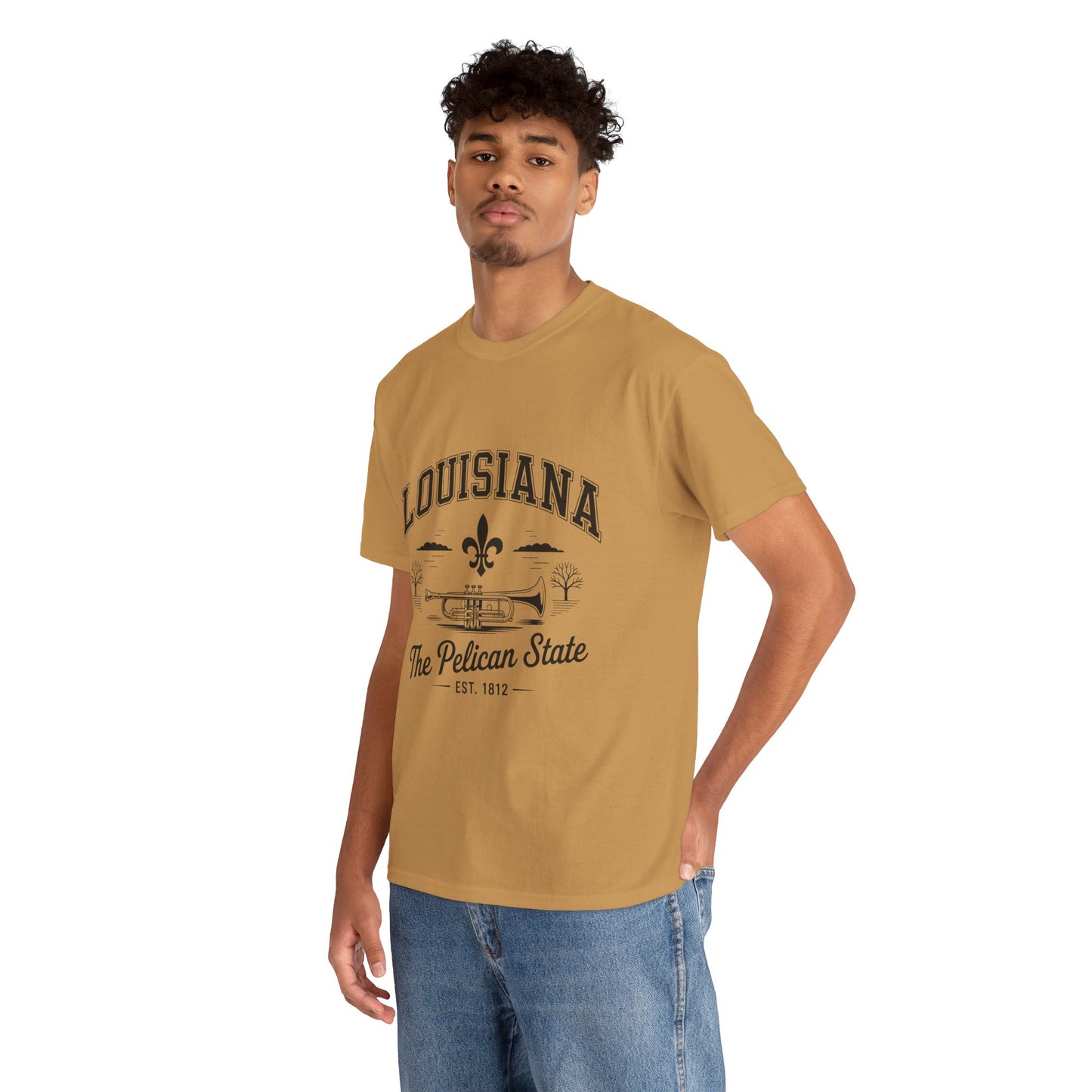 Louisiana State Pride Tee, Unisex Heavy Cotton T-Shirt, Perfect for Souvenir, Gift, Louisiana Lover, Home State Shirt