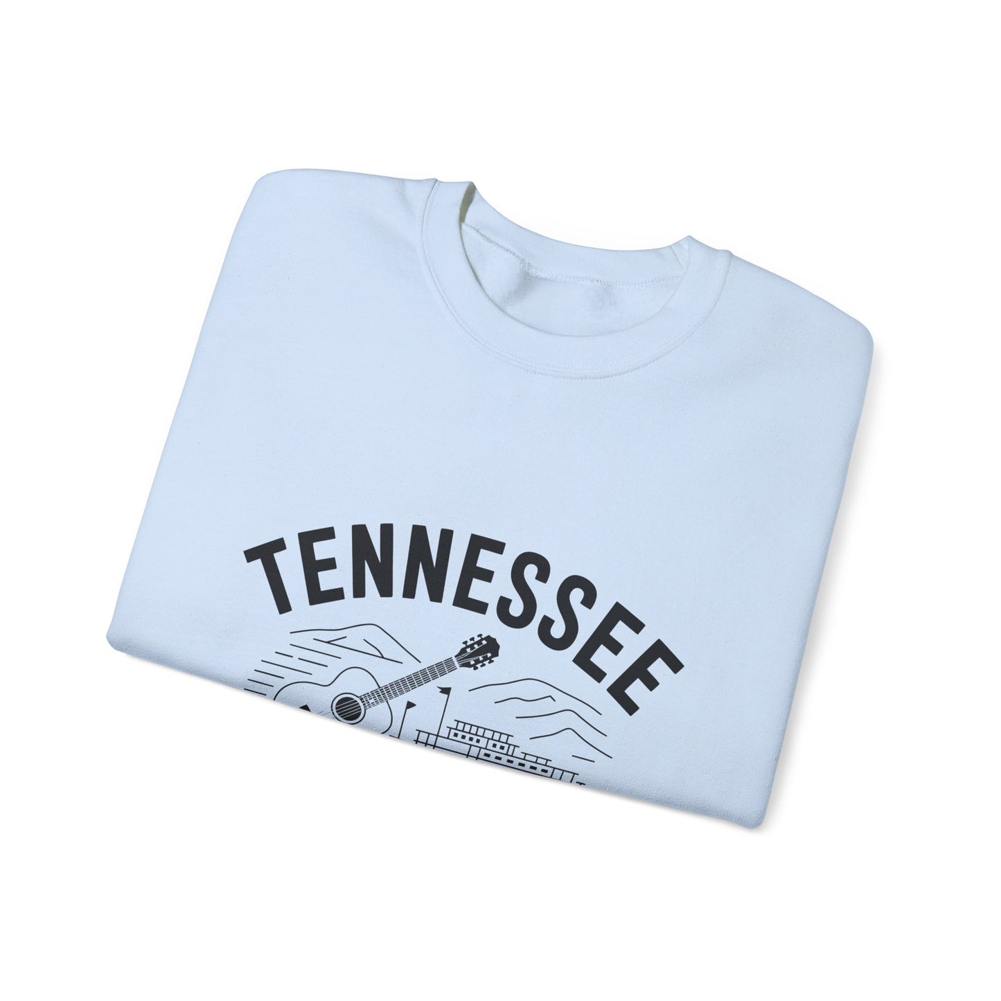 Tennessee Themed Crewneck Sweatshirt, Casual Wear, Music Lover Gift, Southern Pride Fashion, Cozy Unisex Clothing