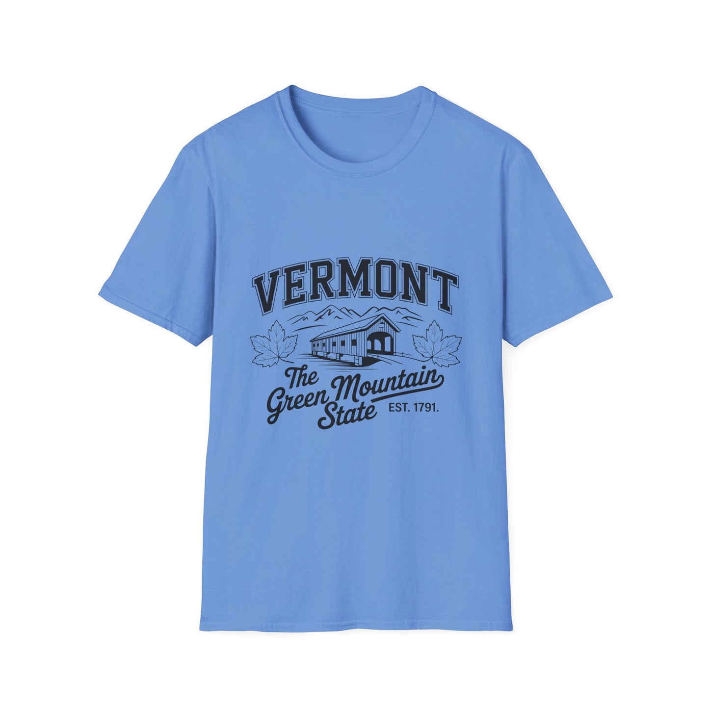 Vermont Vintage Graphic Tee, Softstyle Unisex Shirt, Nature Lover Gift, Travel Souvenir Tee, Casual Homewear, Outdoor Adventure Apparel