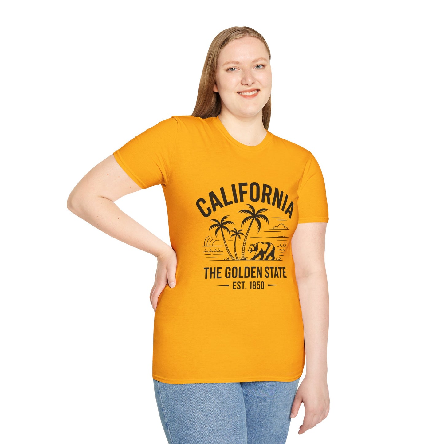 California Inspired Unisex T-Shirt, Softstyle Tee, Vintage California Tee, Travel Gift, Summer Fashion, Beachwear, Casual Wear