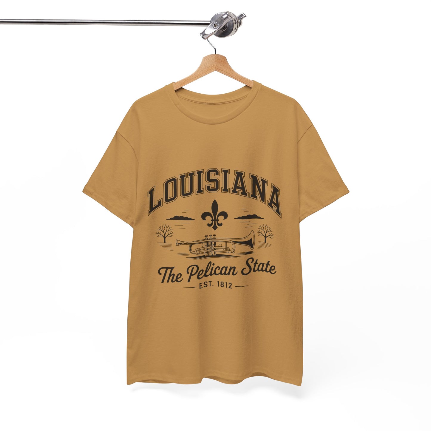 Louisiana State Pride Tee, Unisex Heavy Cotton T-Shirt, Perfect for Souvenir, Gift, Louisiana Lover, Home State Shirt