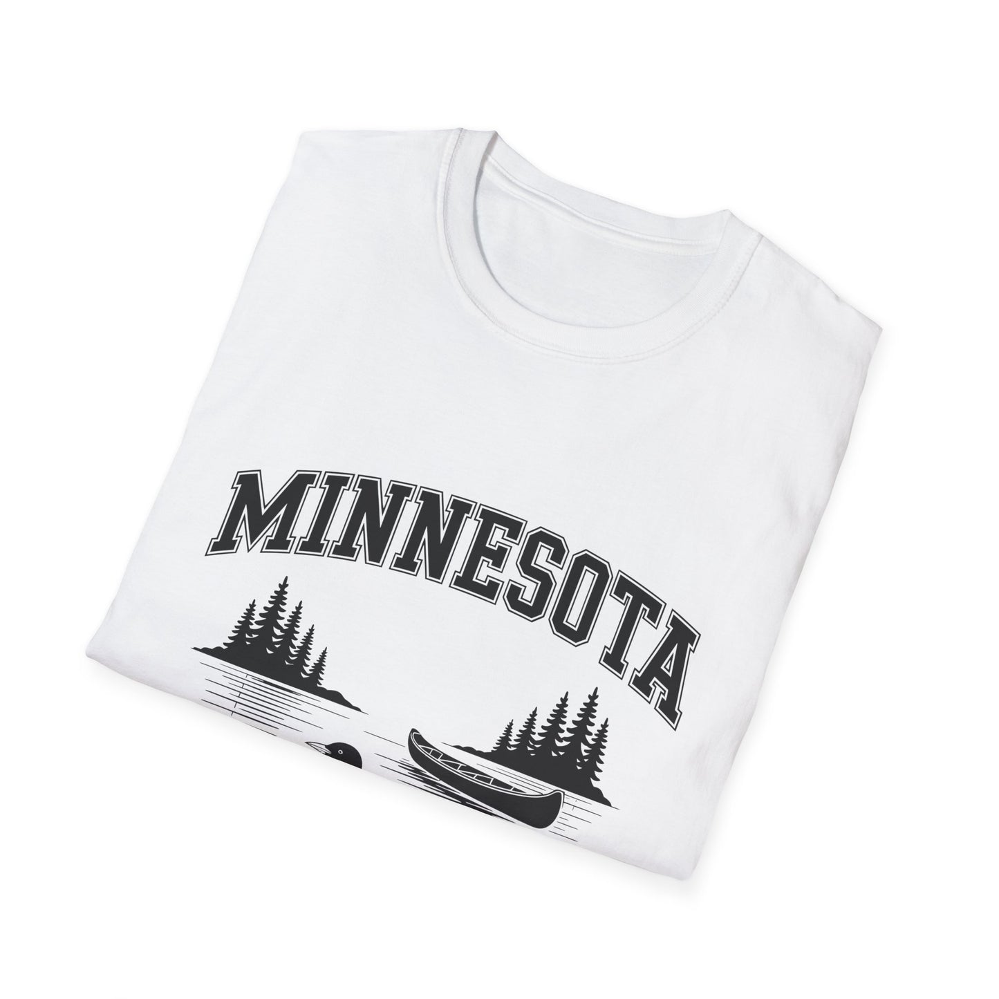 Minnesota Vintage Lake T-Shirt, Softstyle Tee, Cool Gift for Outdoor Lovers, Summer Apparel, Nature Enthusiast Wear