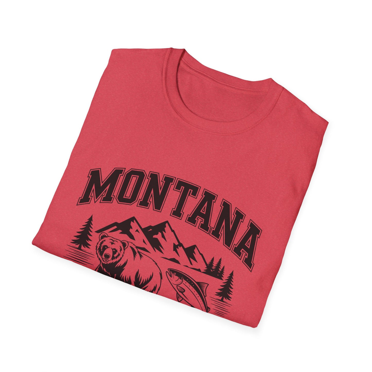 Montana Bear Graphic T-Shirt | Unisex Souvenir Tee for Nature Lovers | Perfect for Travel, Birthdays, Holidays, Outdoor Adventures