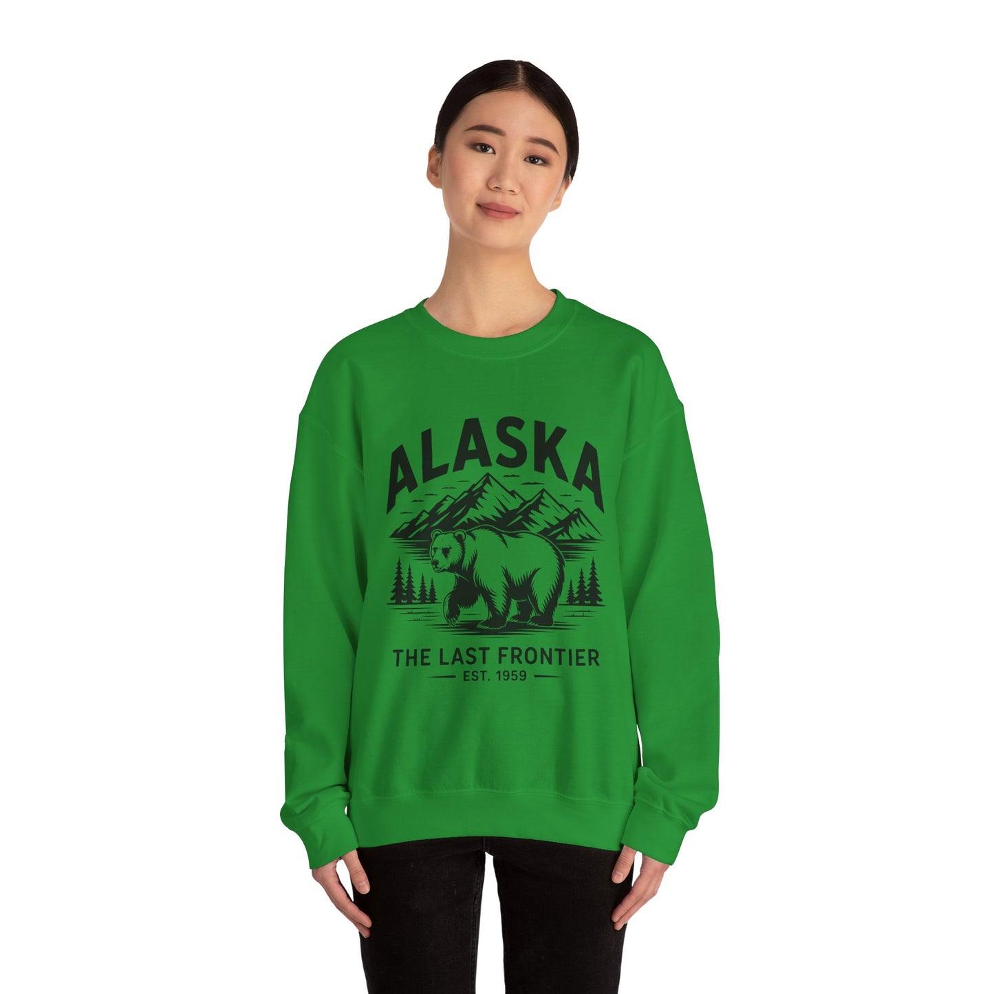 Alaska Bear Crewneck Sweatshirt - Cozy Unisex Pullover, Perfect for Outdoor Lovers, Holiday Gift, Adventure Wear, Travel Sweatshirt