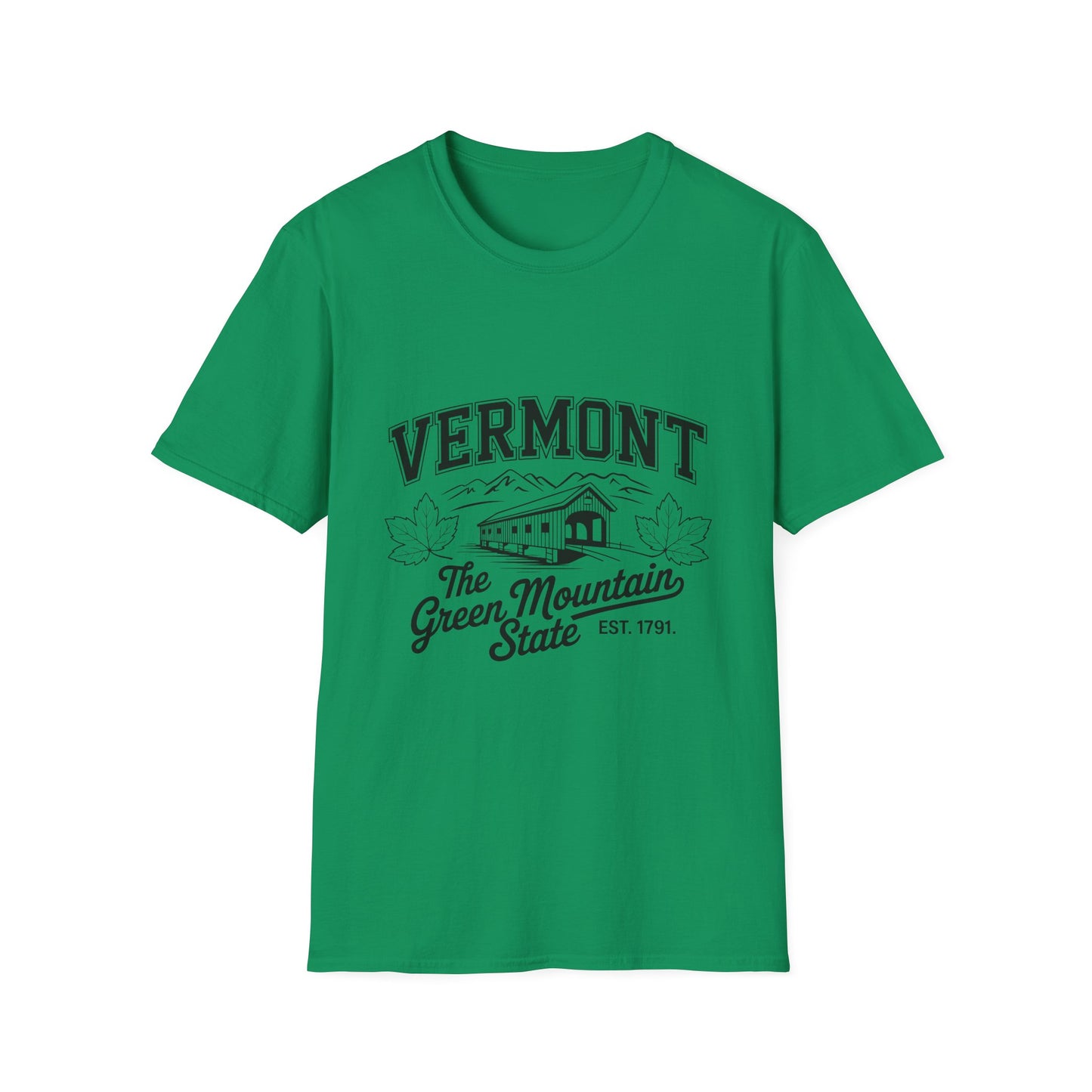 Vermont Vintage Graphic Tee, Softstyle Unisex Shirt, Nature Lover Gift, Travel Souvenir Tee, Casual Homewear, Outdoor Adventure Apparel
