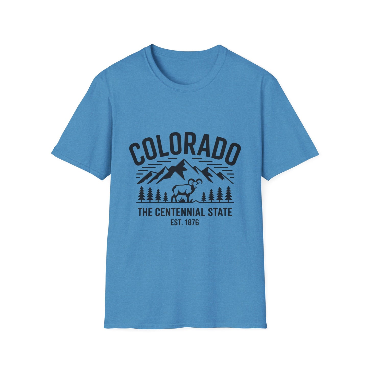 Colorado Adventure Unisex Softstyle T-Shirt, Casual Wear, Travel Tee, Nature Lover Gift, Graphic Tee, Outdoor Apparel