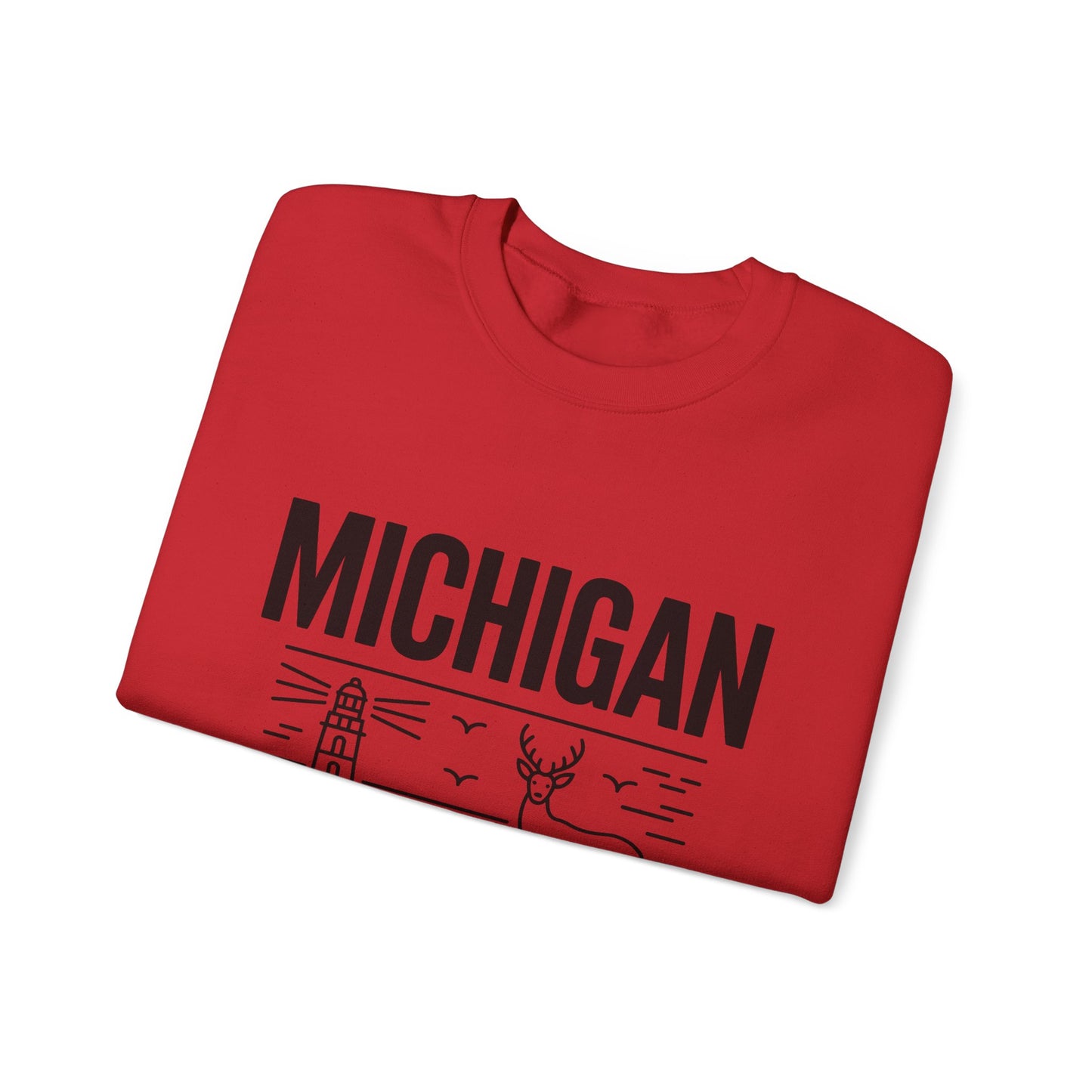 Michigan Pride Sweatshirt | Unisex Heavy Blend™ Crewneck | Great Lakes State Gift | Cozy Apparel for Outdoors | Perfect for All Seasons