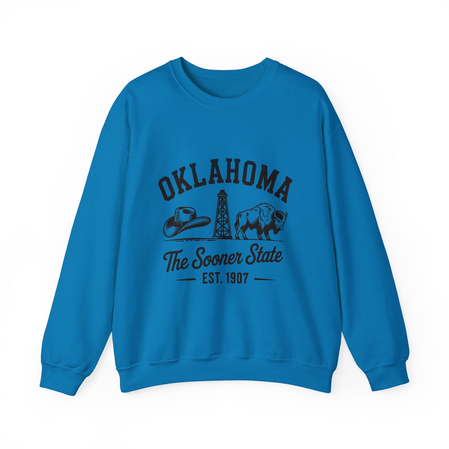 Oklahoma The Sooner State Sweatshirt, Cozy Crewneck for Casual Outfits, College Apparel, Gift for Oklahomans, Perfect for All Seasons
