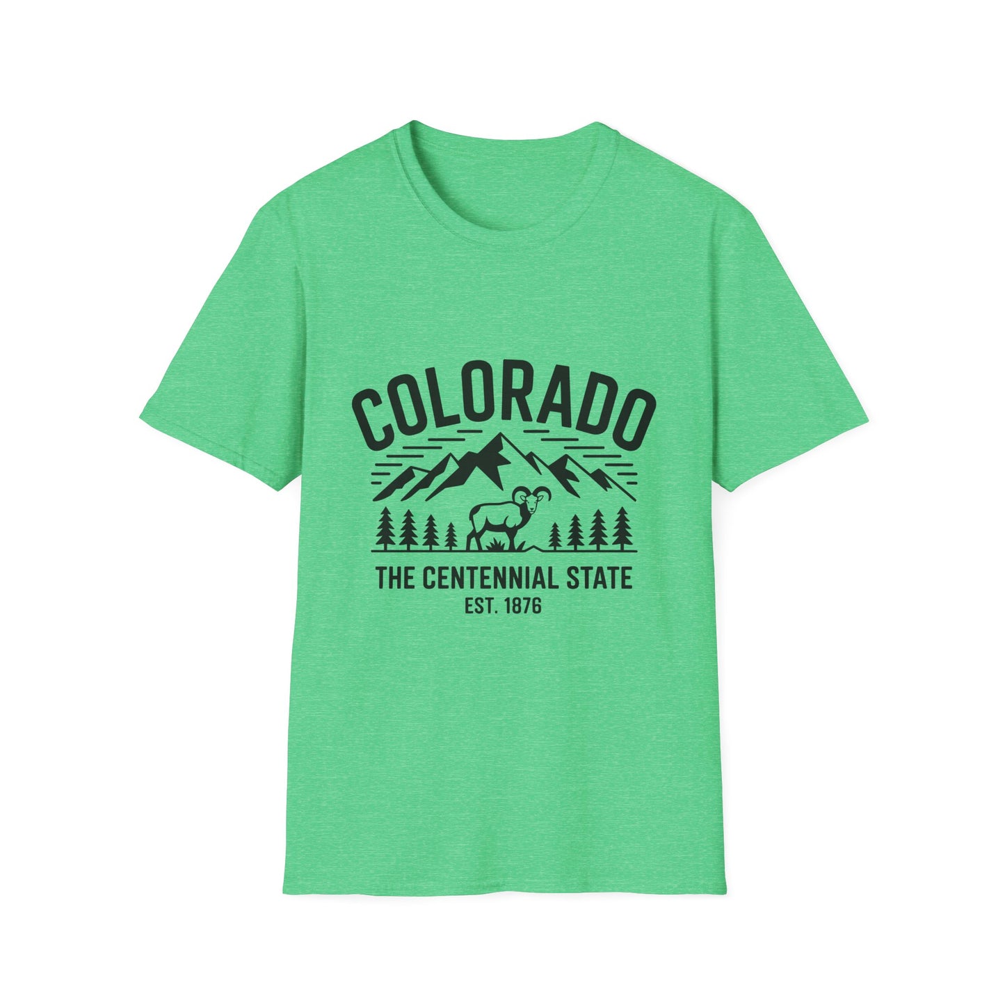 Colorado Adventure Unisex Softstyle T-Shirt, Casual Wear, Travel Tee, Nature Lover Gift, Graphic Tee, Outdoor Apparel