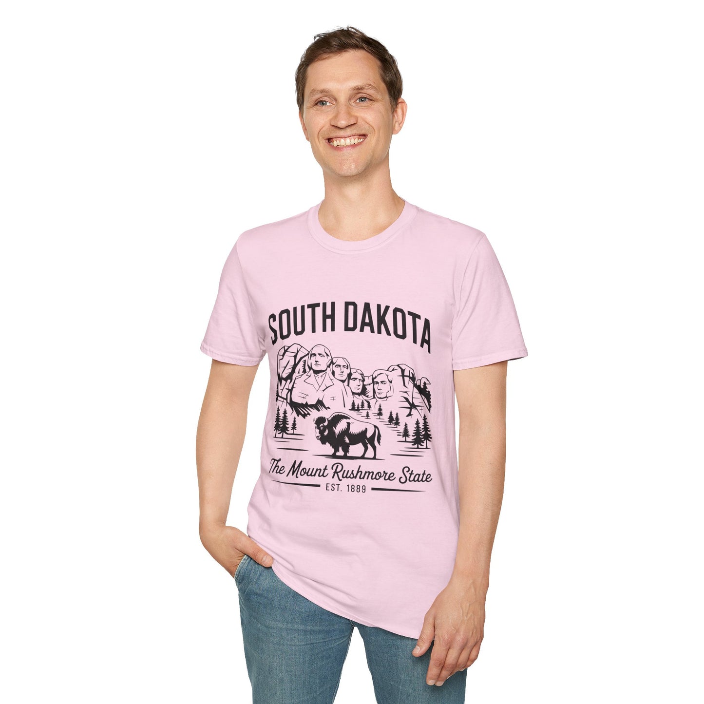 South Dakota Vintage T-Shirt, Unisex Graphic Tee, Midwest Souvenir Shirt, State Pride Apparel, Travel Gift for Him and Her