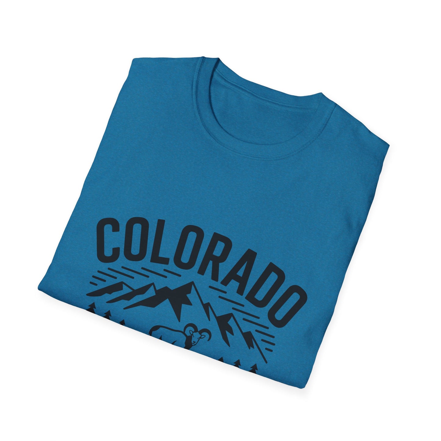Colorado Adventure Unisex Softstyle T-Shirt, Casual Wear, Travel Tee, Nature Lover Gift, Graphic Tee, Outdoor Apparel