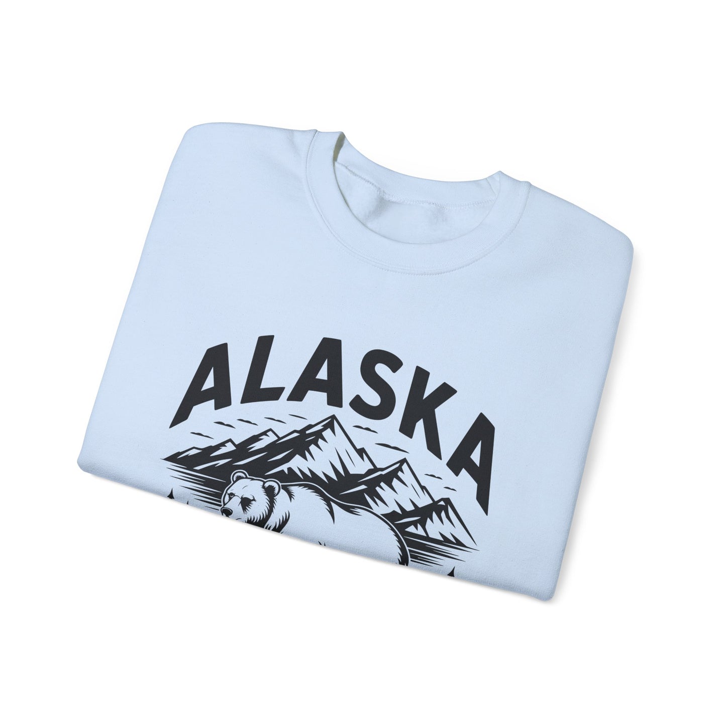 Alaska Bear Crewneck Sweatshirt - Cozy Unisex Pullover, Perfect for Outdoor Lovers, Holiday Gift, Adventure Wear, Travel Sweatshirt
