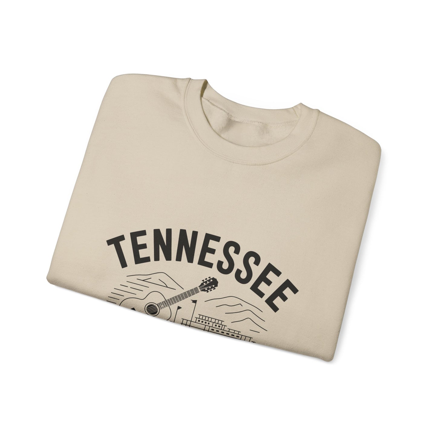 Tennessee Themed Crewneck Sweatshirt, Casual Wear, Music Lover Gift, Southern Pride Fashion, Cozy Unisex Clothing