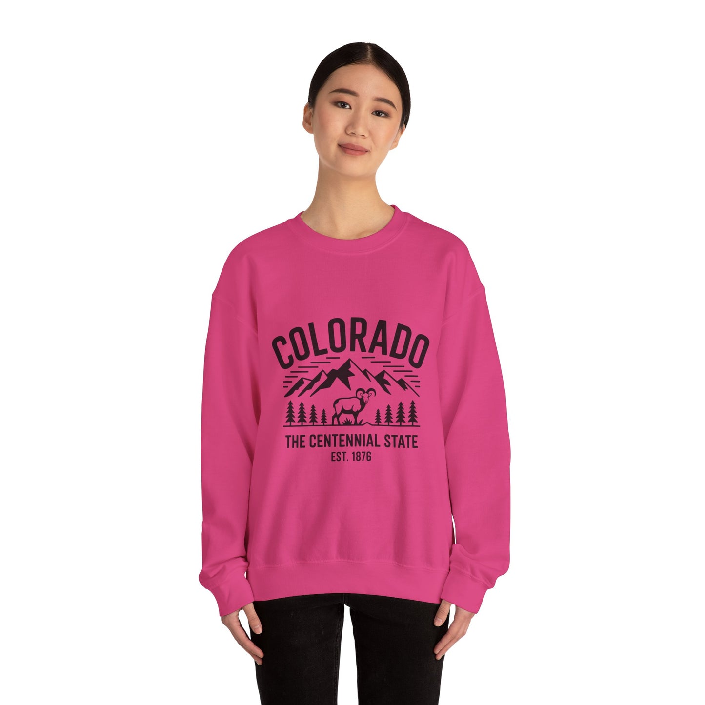 Colorado Adventure Crewneck Sweatshirt - Cozy State Pride Apparel for Outdoor Lovers, Gifts for Tourists & Nature Enthusiasts