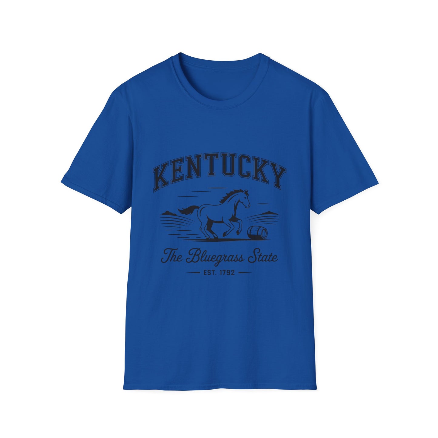 Kentucky Bluegrass State Unisex Softstyle T-Shirt, Casual Tee, Souvenir Apparel, Gift for Travelers, Vintage Graphic Tee