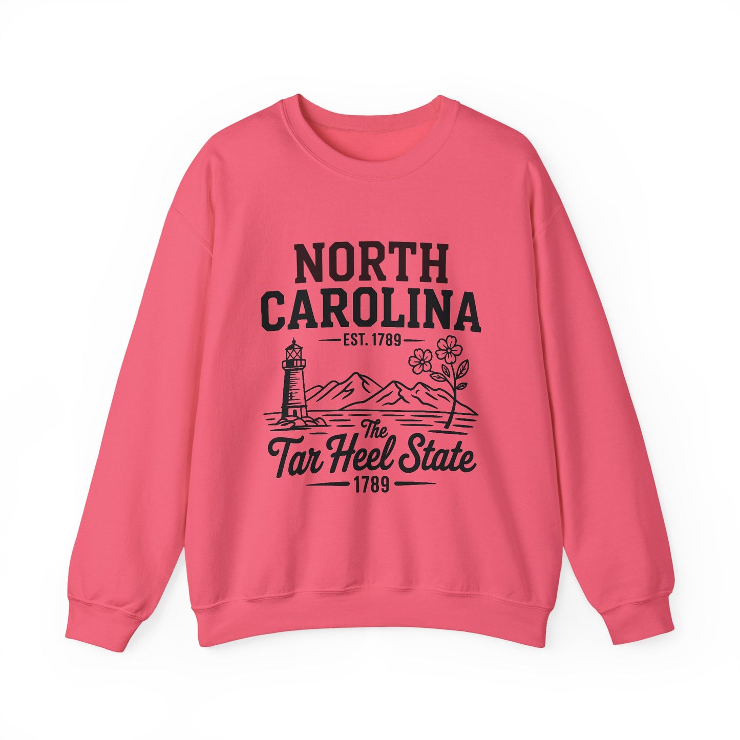 North Carolina Heavy Blend Sweatshirt, Cozy State Pride Crewneck, Unique Gift for Southerners, Perfect for Travel and Outdoors, Celebrate NC