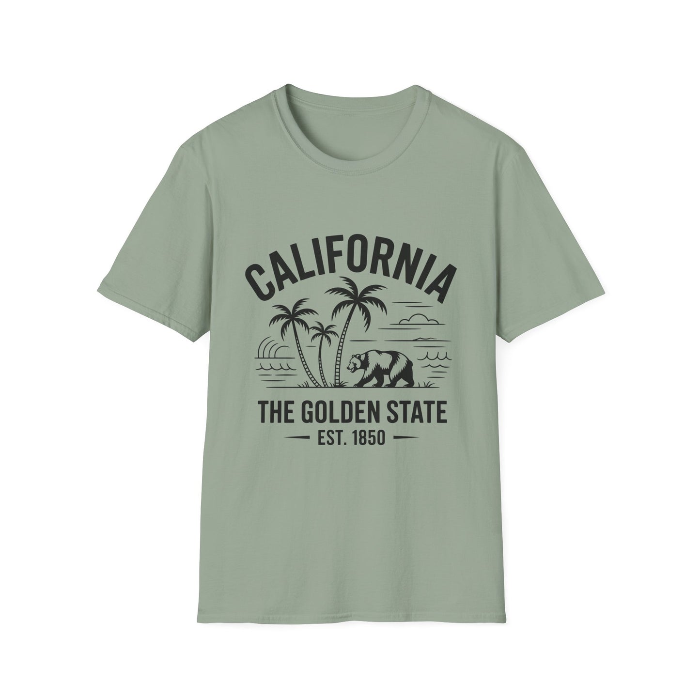 California Inspired Unisex T-Shirt, Softstyle Tee, Vintage California Tee, Travel Gift, Summer Fashion, Beachwear, Casual Wear