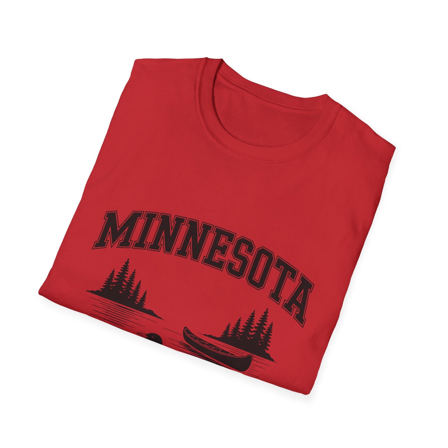 Minnesota Vintage Lake T-Shirt, Softstyle Tee, Cool Gift for Outdoor Lovers, Summer Apparel, Nature Enthusiast Wear