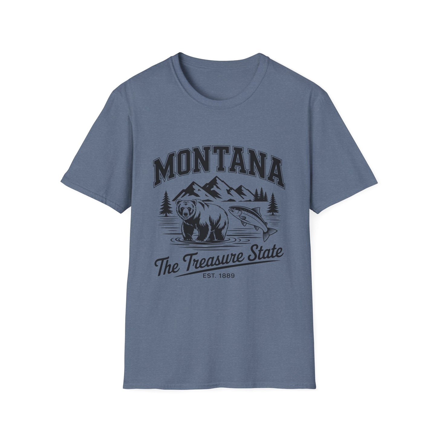 Montana Bear Graphic T-Shirt | Unisex Souvenir Tee for Nature Lovers | Perfect for Travel, Birthdays, Holidays, Outdoor Adventures