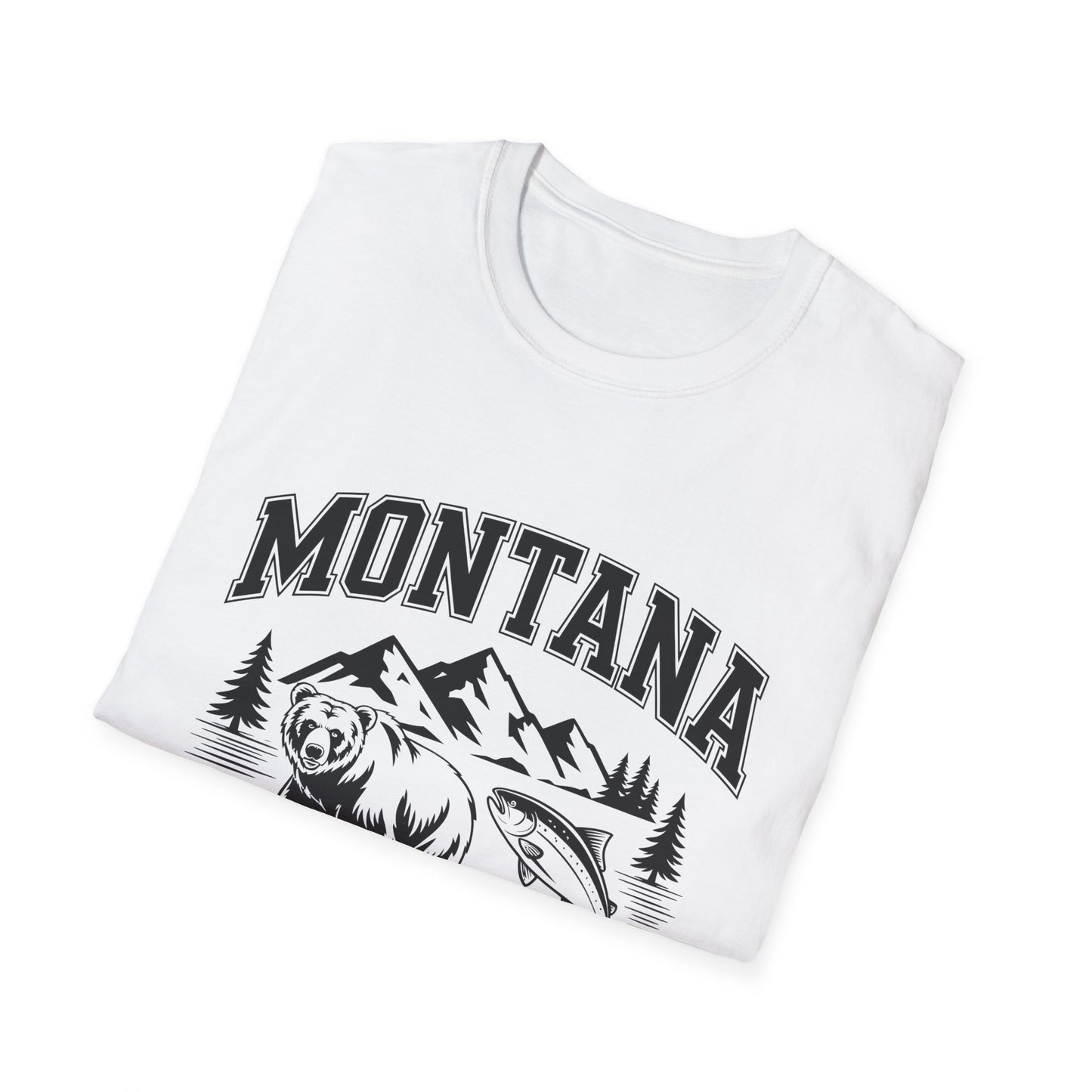 Montana Bear Graphic T-Shirt | Unisex Souvenir Tee for Nature Lovers | Perfect for Travel, Birthdays, Holidays, Outdoor Adventures