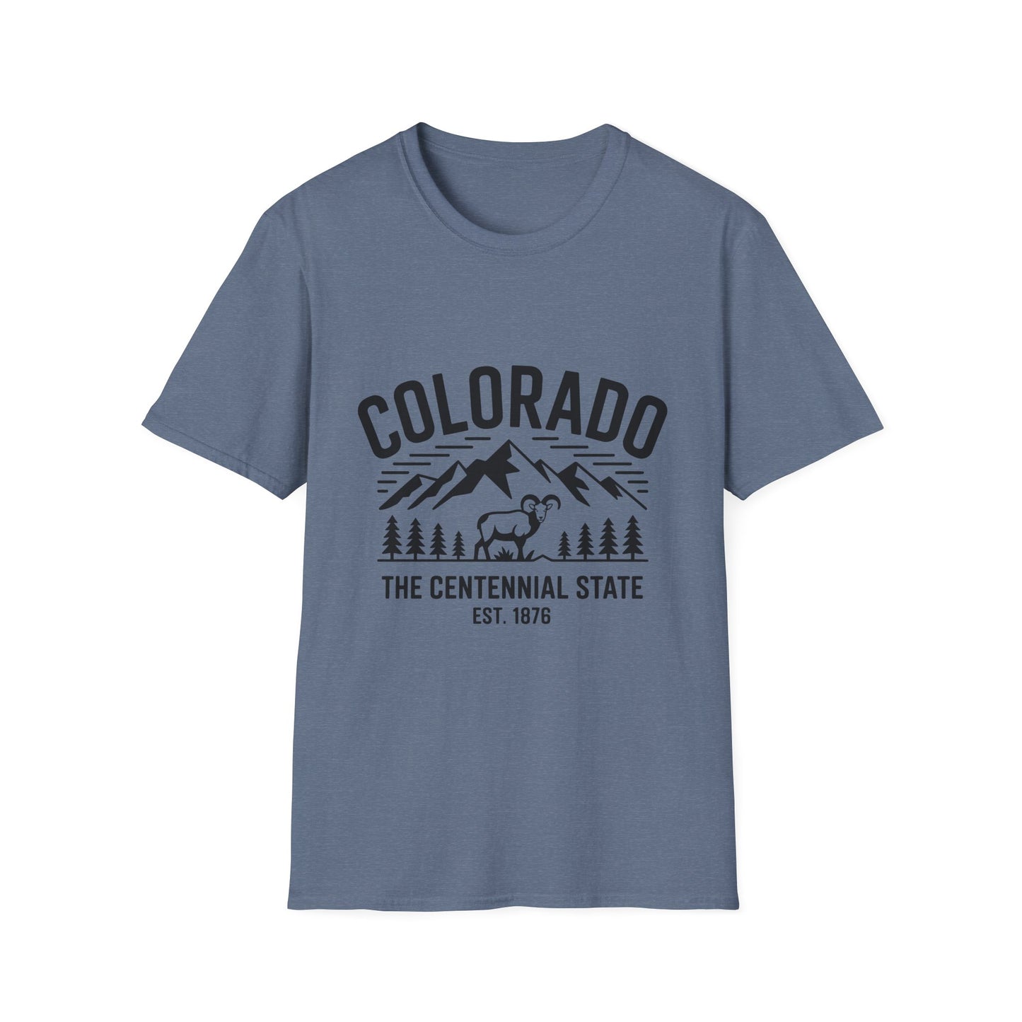 Colorado Adventure Unisex Softstyle T-Shirt, Casual Wear, Travel Tee, Nature Lover Gift, Graphic Tee, Outdoor Apparel