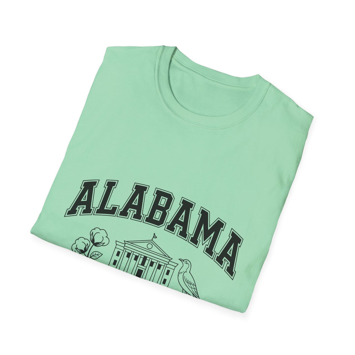 Alabama Heart of Dixie T-Shirt, Vintage Graphic Tee, Southern Pride Apparel, Casual Summer Wear, Gift Idea for Fans, State Pride Top