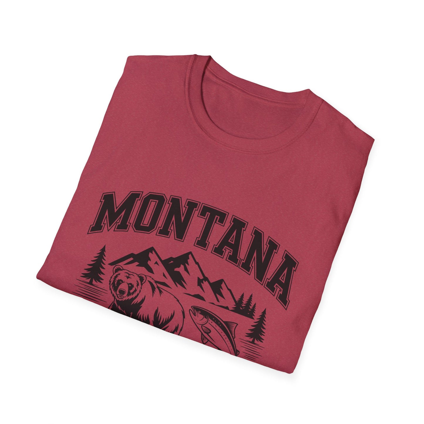 Montana Bear Graphic T-Shirt | Unisex Souvenir Tee for Nature Lovers | Perfect for Travel, Birthdays, Holidays, Outdoor Adventures