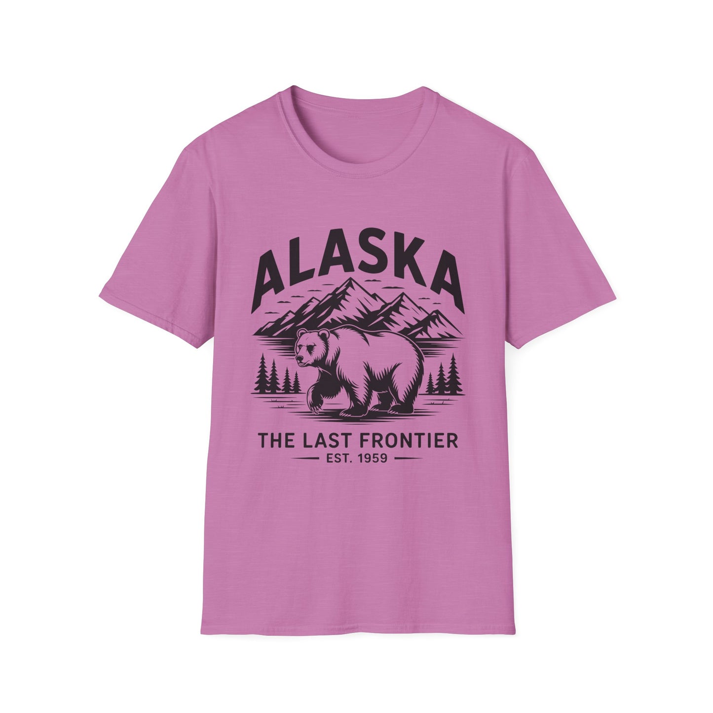 Alaska Adventure Unisex Softstyle T-Shirt, Casual Wear, Travel Shirt, Gift for Nature Lovers, Outdoor Apparel, Wildlife Enthusiast Tee