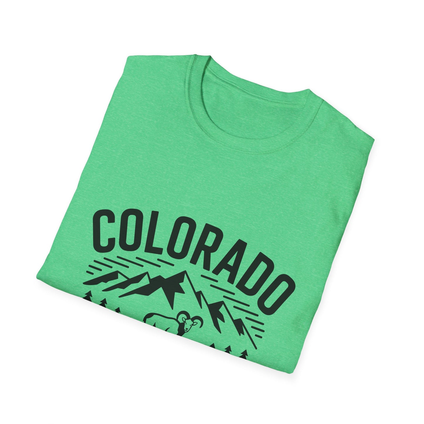 Colorado Adventure Unisex Softstyle T-Shirt, Casual Wear, Travel Tee, Nature Lover Gift, Graphic Tee, Outdoor Apparel