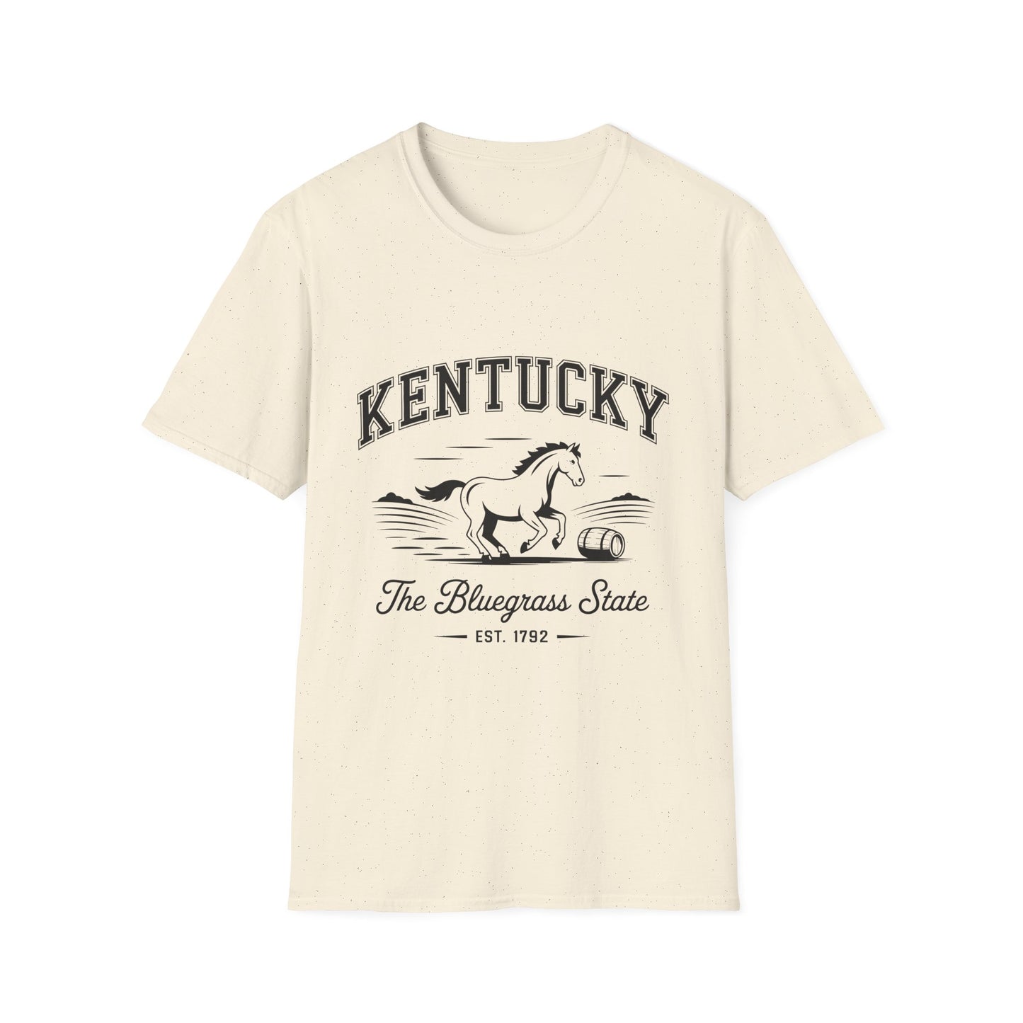 Kentucky Bluegrass State Unisex Softstyle T-Shirt, Casual Tee, Souvenir Apparel, Gift for Travelers, Vintage Graphic Tee