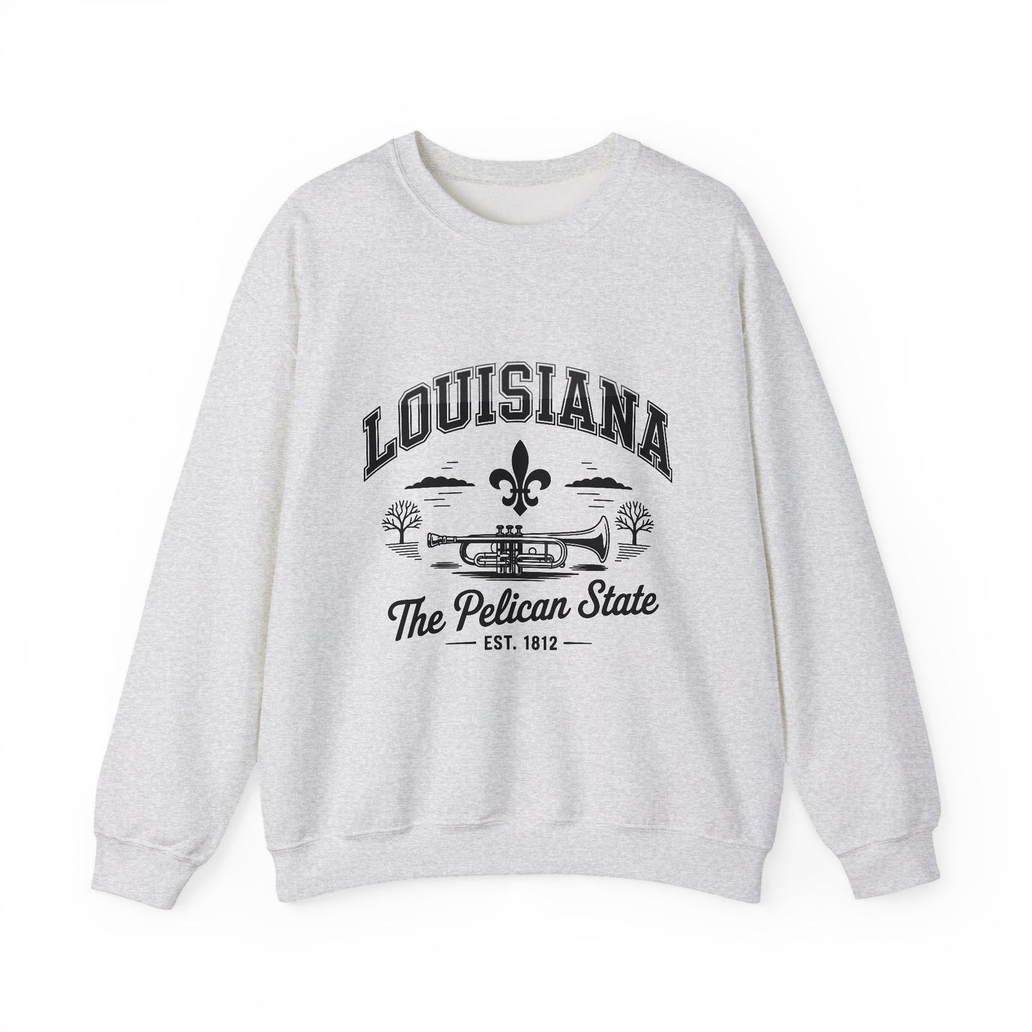 Louisiana Pelican State Sweatshirt, Unisex Crewneck, Cozy Gift for Birthdays, Travel Souvenir, Casual Style for All Occasions