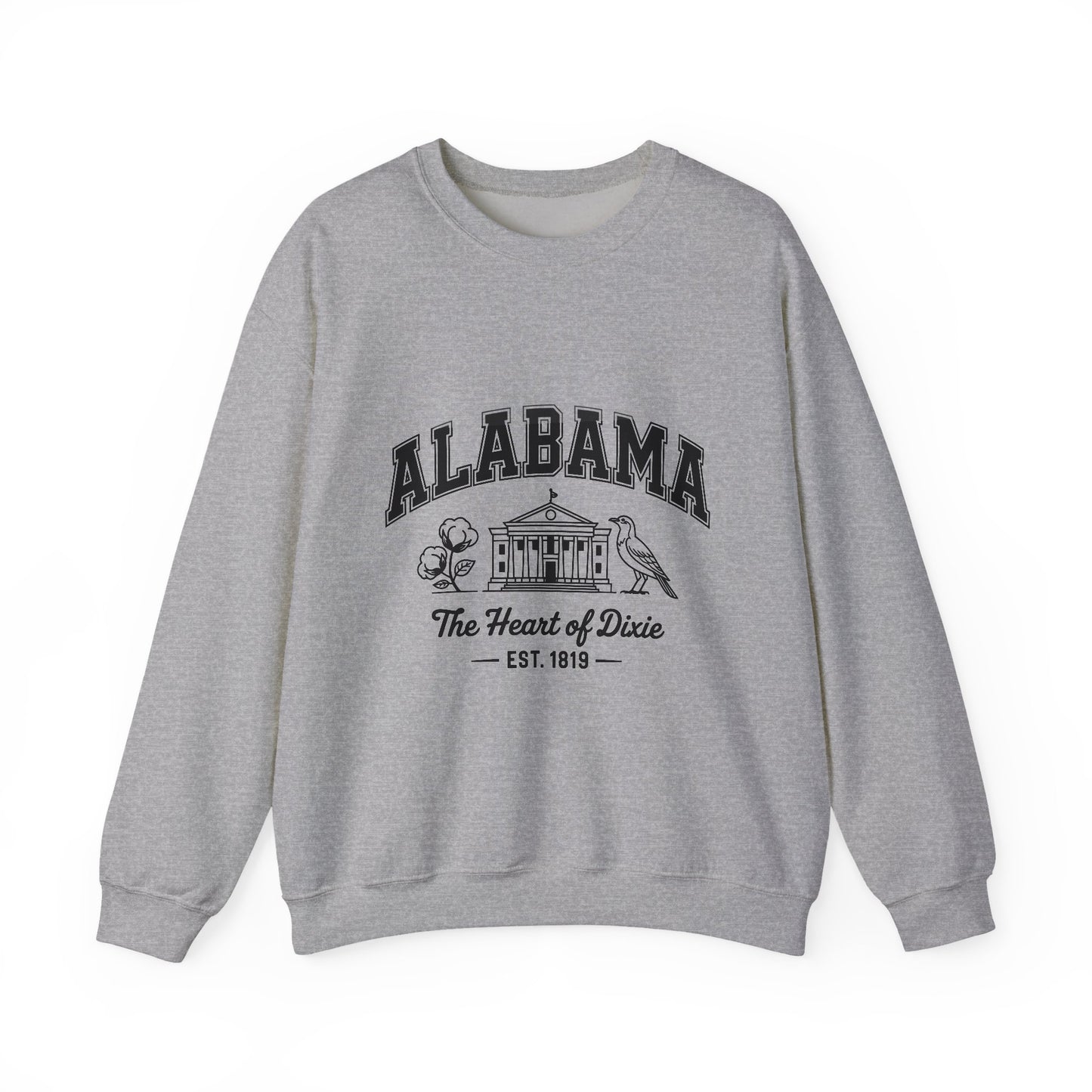 Southern Pride Alabama Crewneck Sweatshirt | Casual Wear, Gift for Alabama Fans, College Apparel, Unisex Sweatshirt, Cozy Outfit