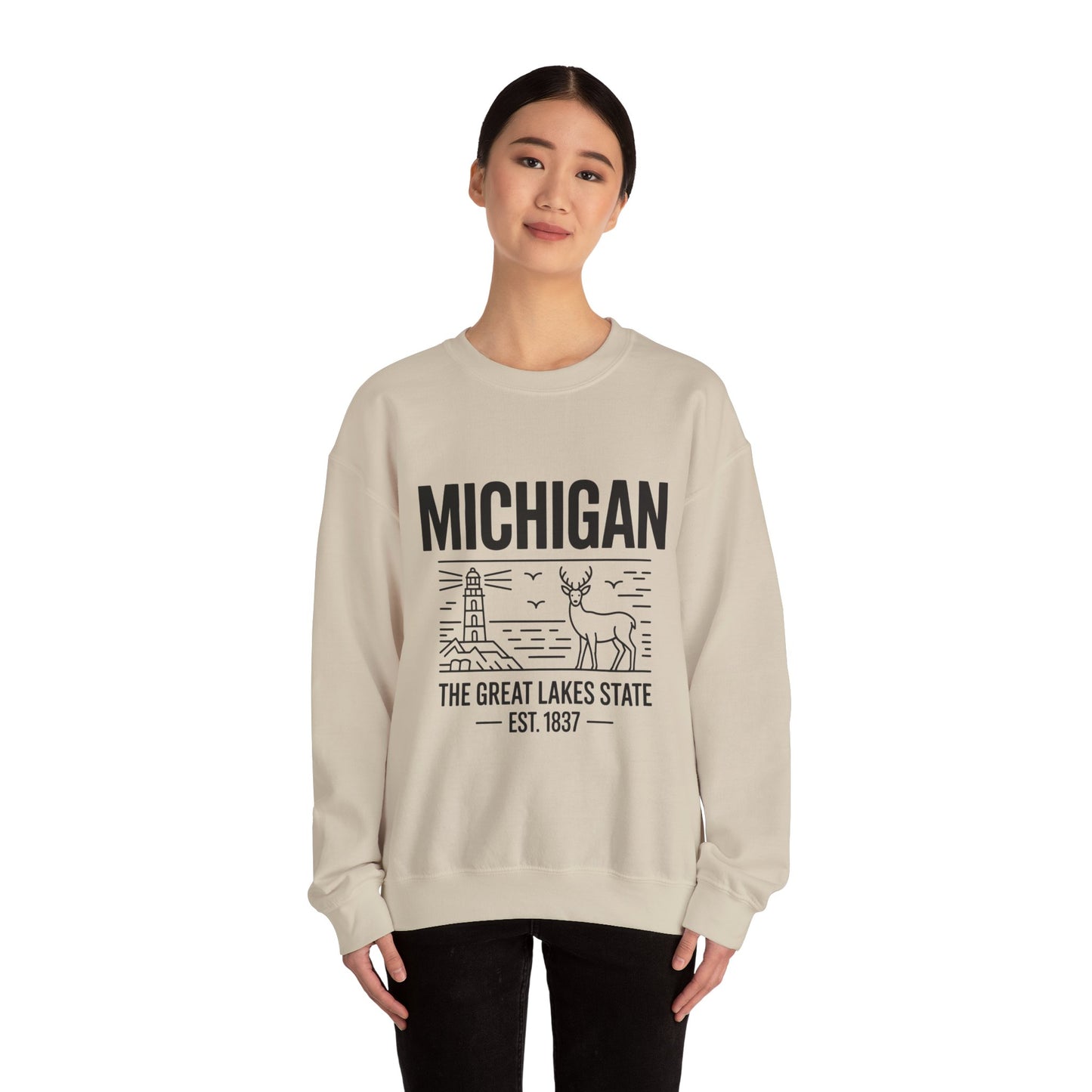 Michigan Pride Sweatshirt | Unisex Heavy Blend™ Crewneck | Great Lakes State Gift | Cozy Apparel for Outdoors | Perfect for All Seasons