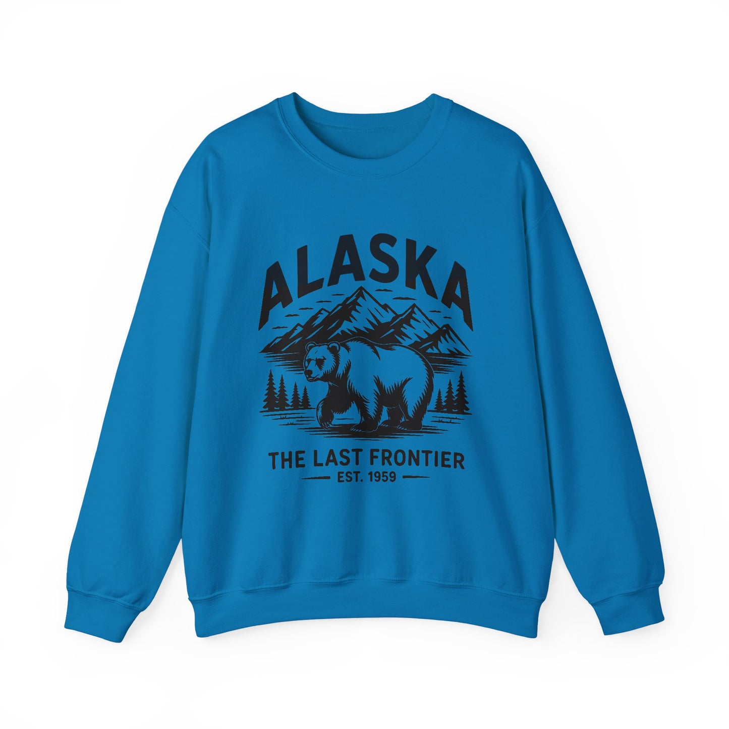 Alaska Bear Crewneck Sweatshirt - Cozy Unisex Pullover, Perfect for Outdoor Lovers, Holiday Gift, Adventure Wear, Travel Sweatshirt
