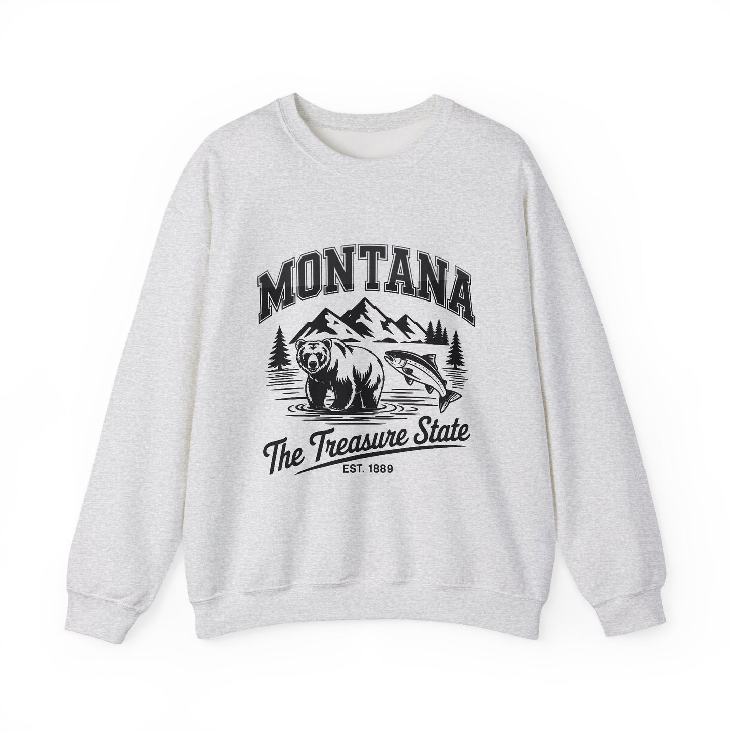 Montana Adventure Crewneck Sweatshirt, Cozy Graphic Sweatshirt, Gift for Nature Lovers, Casual Outfit, Perfect for Fall and Winter