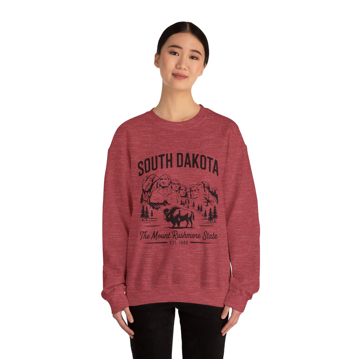 South Dakota Vintage Crewneck Sweatshirt | Mount Rushmore State Apparel, Unisex Pullover, Travel Souvenir, Casual Outfit, Gift for Him/Her